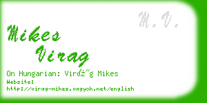 mikes virag business card